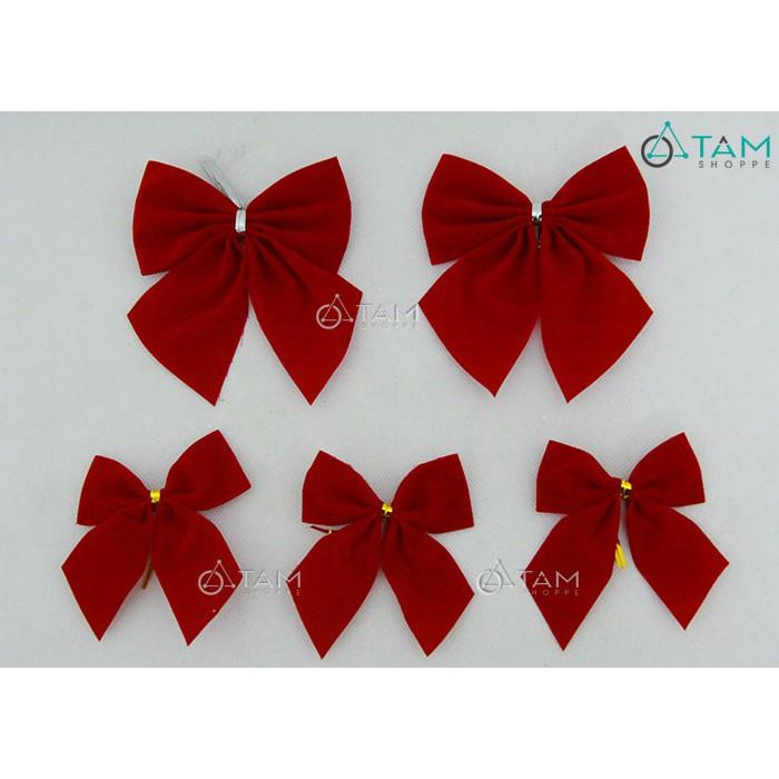 Combo 20 cái nơ đỏ trang trí Noel XMAS-12