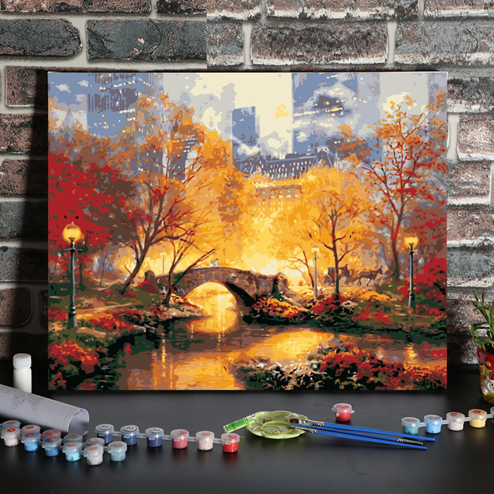 Bức tranh sơn dầu trên vải Canvas cho người lớn, trẻ em mới bắt đầu thủ công, mỹ thuật tại nhà