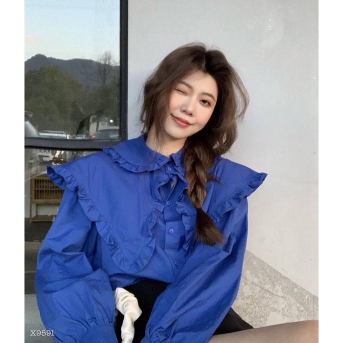 SET ÁO SƠ MI CỔ BÈO KÈM SHORT