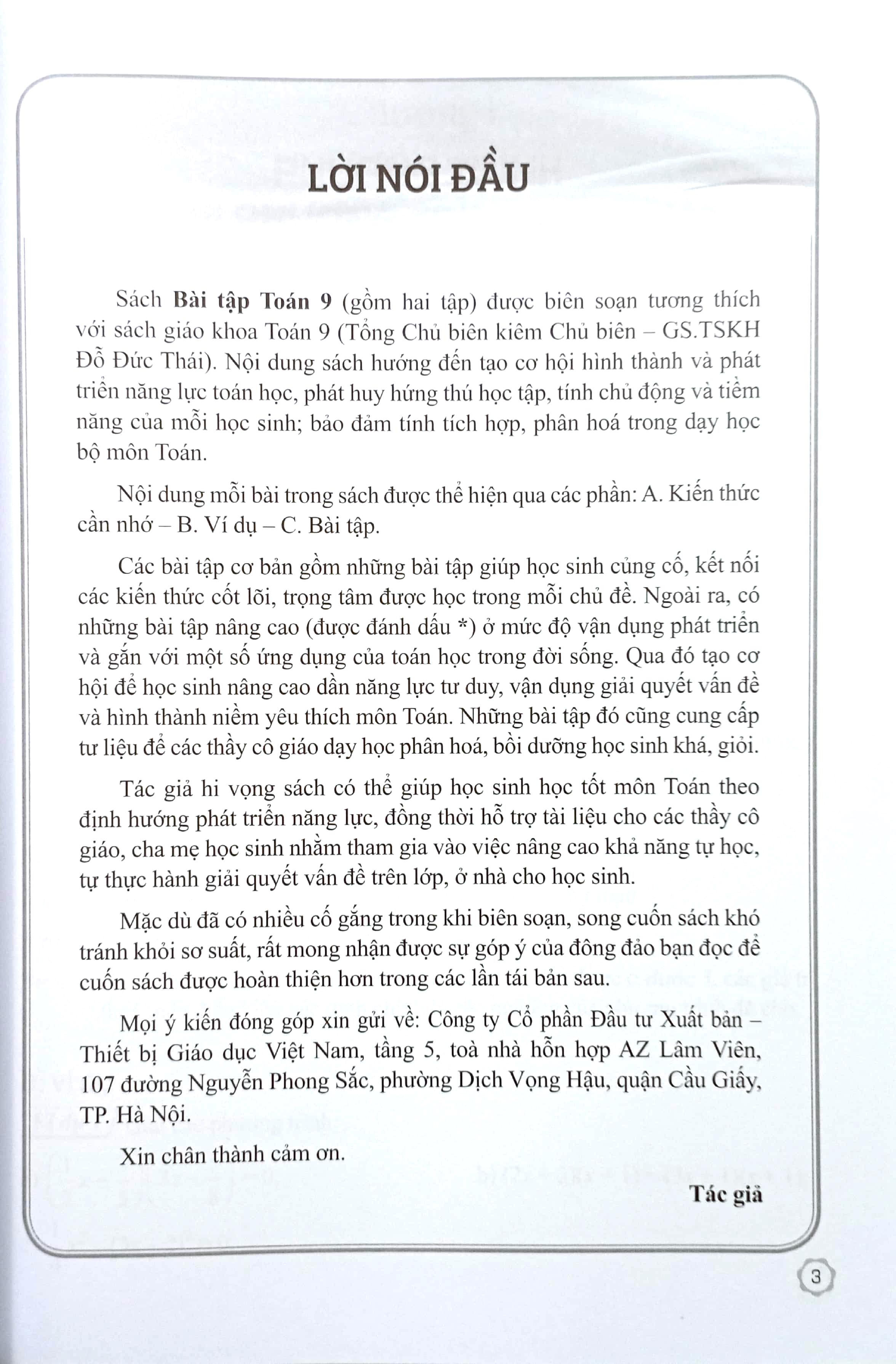 Bài Tập Toán 9 - Tập 1 (Cánh Diều) (Chuẩn)