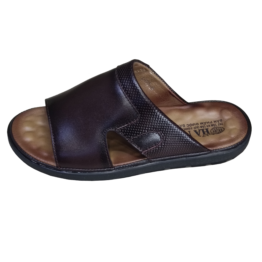 Dép Nam Quai Ngang HÀ NAM Da Bò Thật Cao Cấp DNA2183