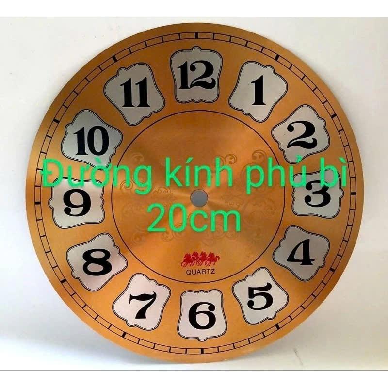 [COMBO 03 MÓN] Bộ máy đồng hồ treo tường kim trôi – Mặt nhôm D20 – Kim mã 8097 – Lắp ráp DIY