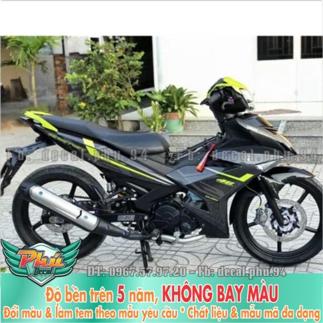 Tem rời Exciter 150 Xám đen chỉ xanh