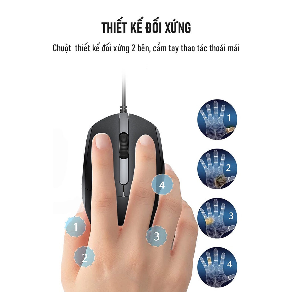 Combo Chuột & Bàn Phím Có Dây ROBOT KM2600 Thích Hợp Dùng Cho Laptop, Máy Tính, PC - Hàng Chính Hãng