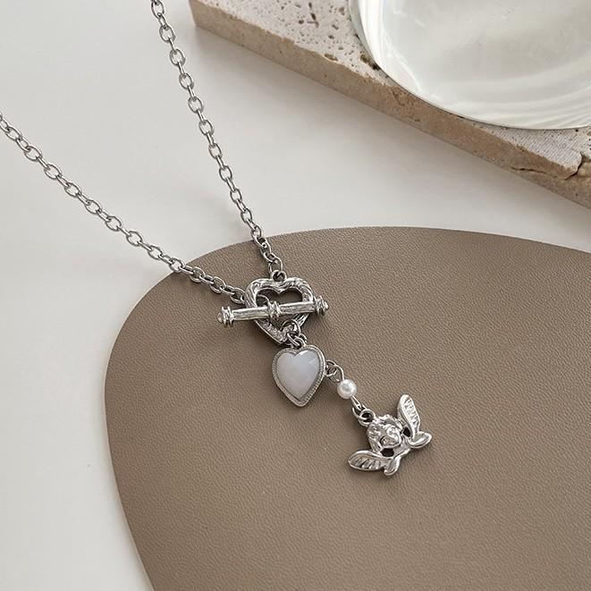 Dây chuyền thiên thần,móc khóa trái tim, DMA013