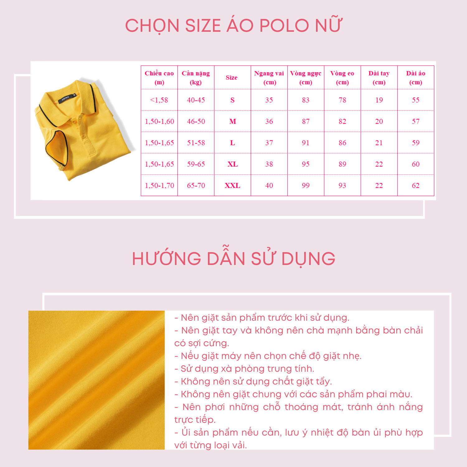 Áo polo nữ ADINO màu vàng phối viền xẻ lai vải cotton co giãn dáng slimfit trẻ trung APN02