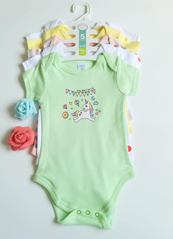 3 bộ BODY tam giác bé gái(0-12thang)_tặng kèm 1 nón baby