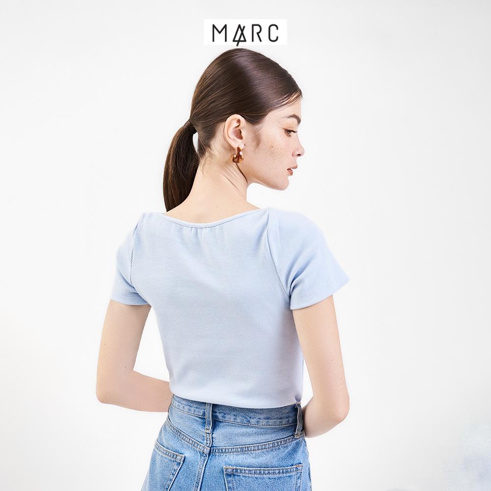 Áo thun nữ MARC FASHION crop cổ vuông tay ngắn FALH061922