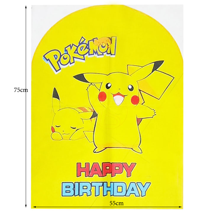 Bộ trang trí sinh nhật happy birthday pokemon - Sét bong bóng trang trí tiệc thôi nôi, đầy tháng cho trẻ