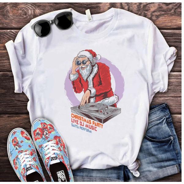 Áo thun nam nữ in hình giáng sinh cổ tròn form rộng vải mềm mại - Quà tặng Noel