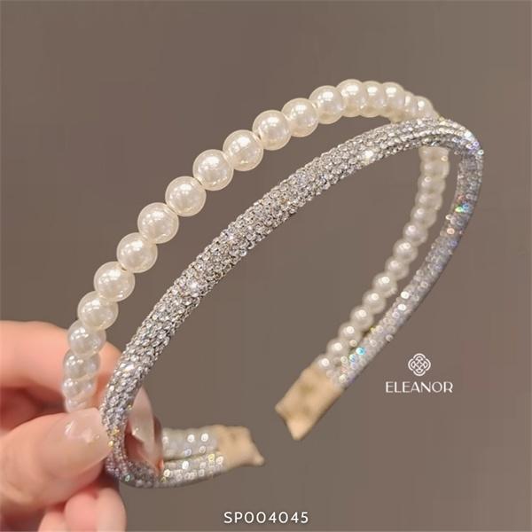Cài tóc nữ ngọc trai nhân tạo đính đá Eleanor Accessories phụ kiện tóc lấp lánh xinh xắn