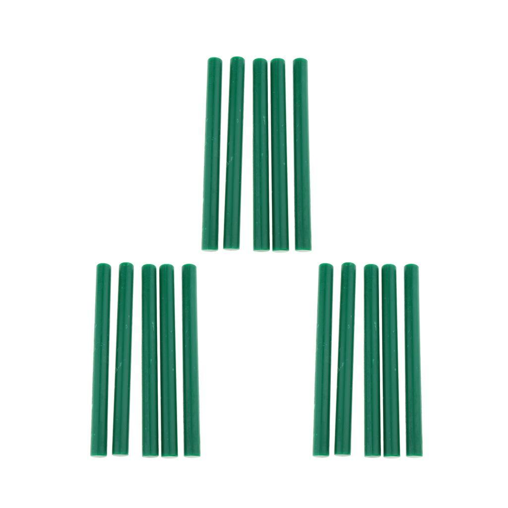 15xVintage Round Sealing Wax Stick Seal Stamp Glue for Wedding Party Green