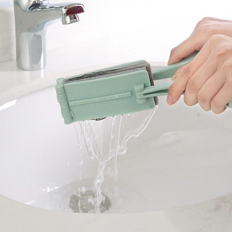 Cleaning Brush Home Folding Brush With Handle Drainage Brush Japanese Strong Decontamination Tile Glass Cleaning Sponge Brush