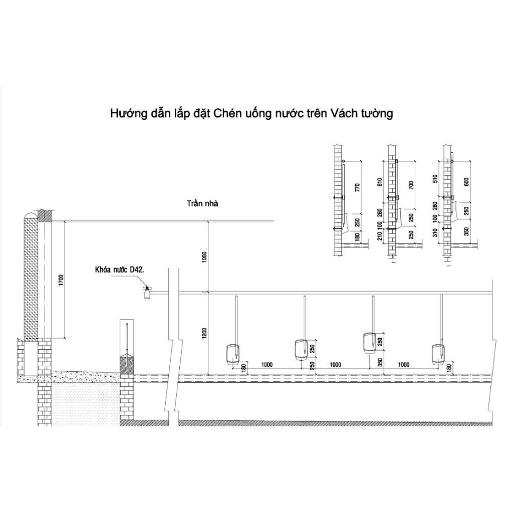 Chén/ Bát/ Máng uống nước cho heo thịt bằng inox van núm bằng inox