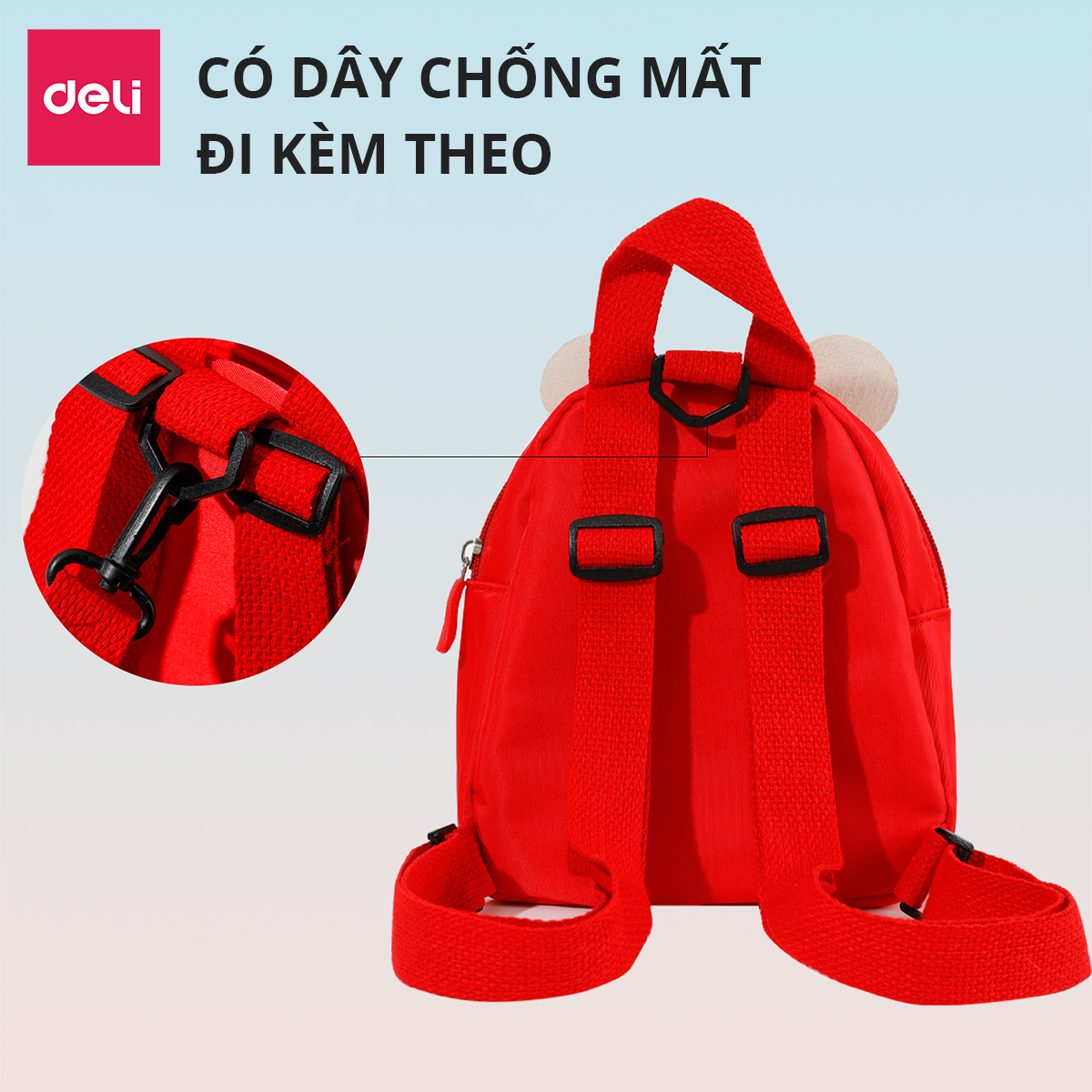 Balo Cặp Học Sinh Cho Bé Mẫu Giáo Mầm Non Cute Size Nhỏ Deli - Cặp Sách Balo Em Bé Trẻ Em Đi Học Đi Chơi Hình Khủng Long Hoạt Hình Dễ Thương Balo Hình Thú