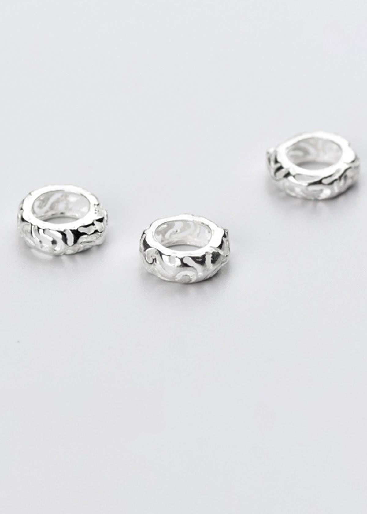 Combo 6 cái charm bạn chặn hạt hoa văn - Ngọc Quý Gemstones