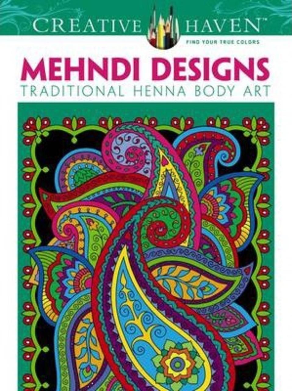 Sách - Creative Haven Mehndi Designs Coloring Book : Traditional Henna Body Art by Marty Noble