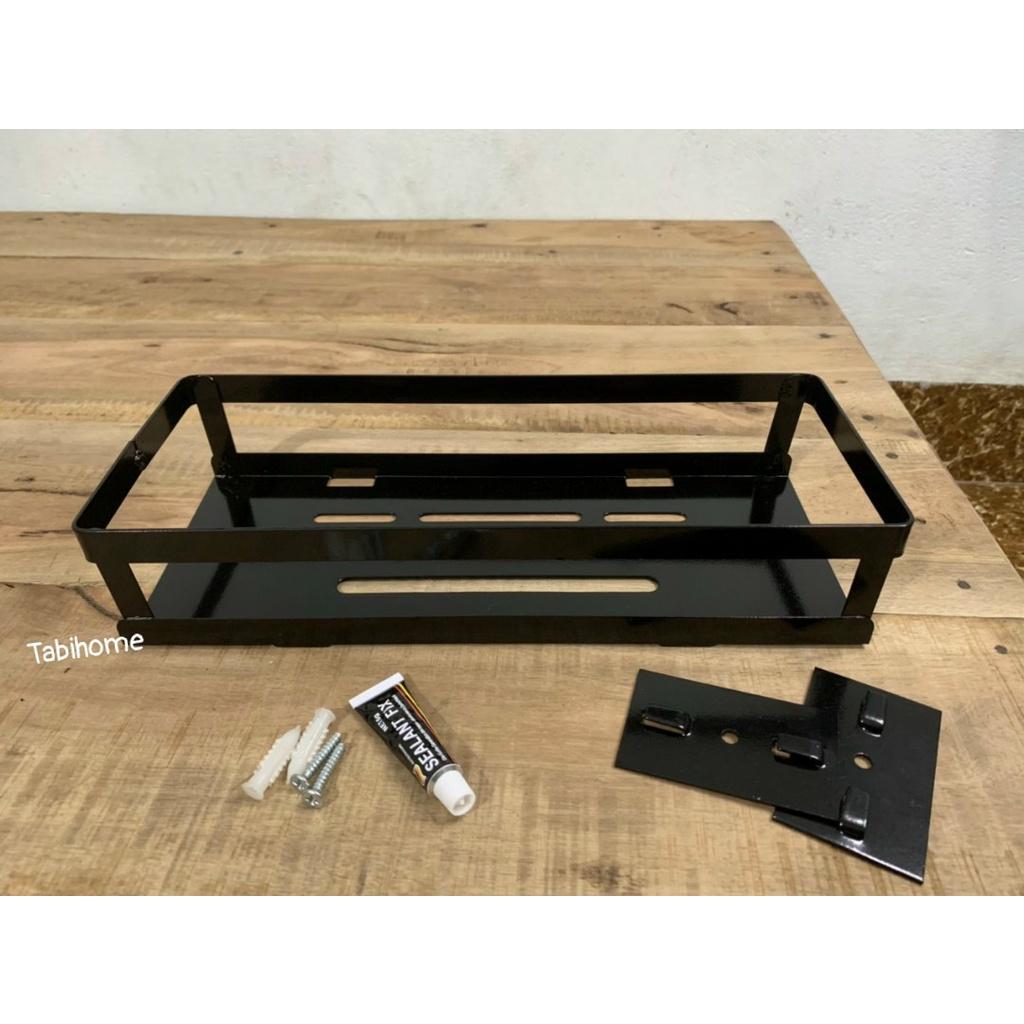 Kệ Thép Treo Tường Carbon Đựng Gia Vị Nhà Bếp Đa Năng Sơn Tĩnh Điện Không Gỉ TABIHOME, Giá Để Đồ