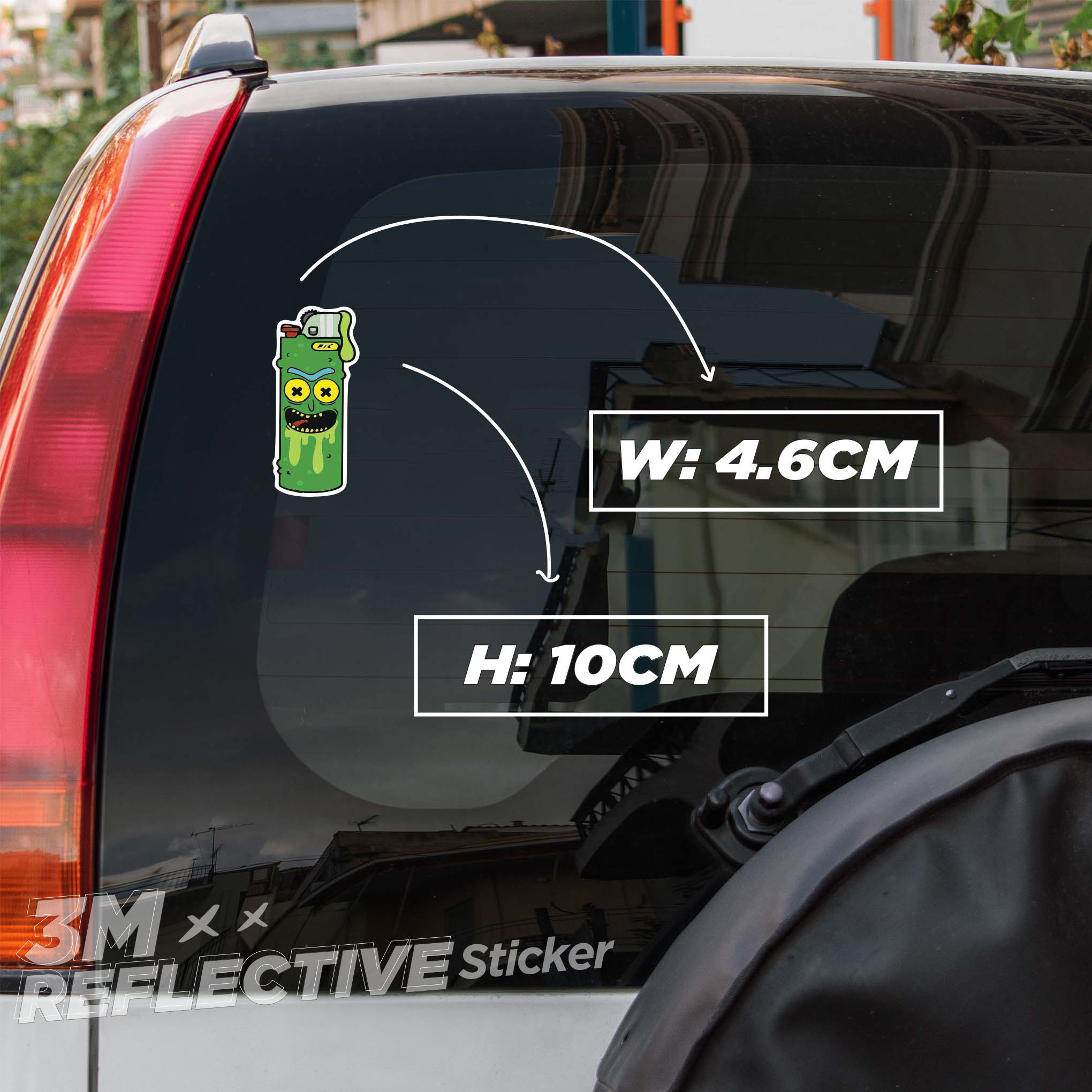 MONSTER LIGHTER 3M - Reflective Sticker Die-cut Hình dán phản quang thương hiệu STICKER FACTORY