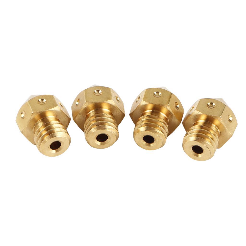 4Pieces MK8 Brass Nozzle 0.4mm 3D Printer Accessories For