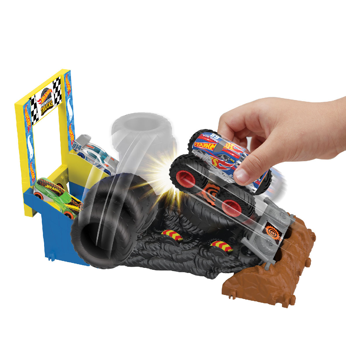 Bộ Đồ Chơi Thử Thách Monster Trucks - Cuộc Đua Kỳ Thú Hot Wheels HNB89/HNB87