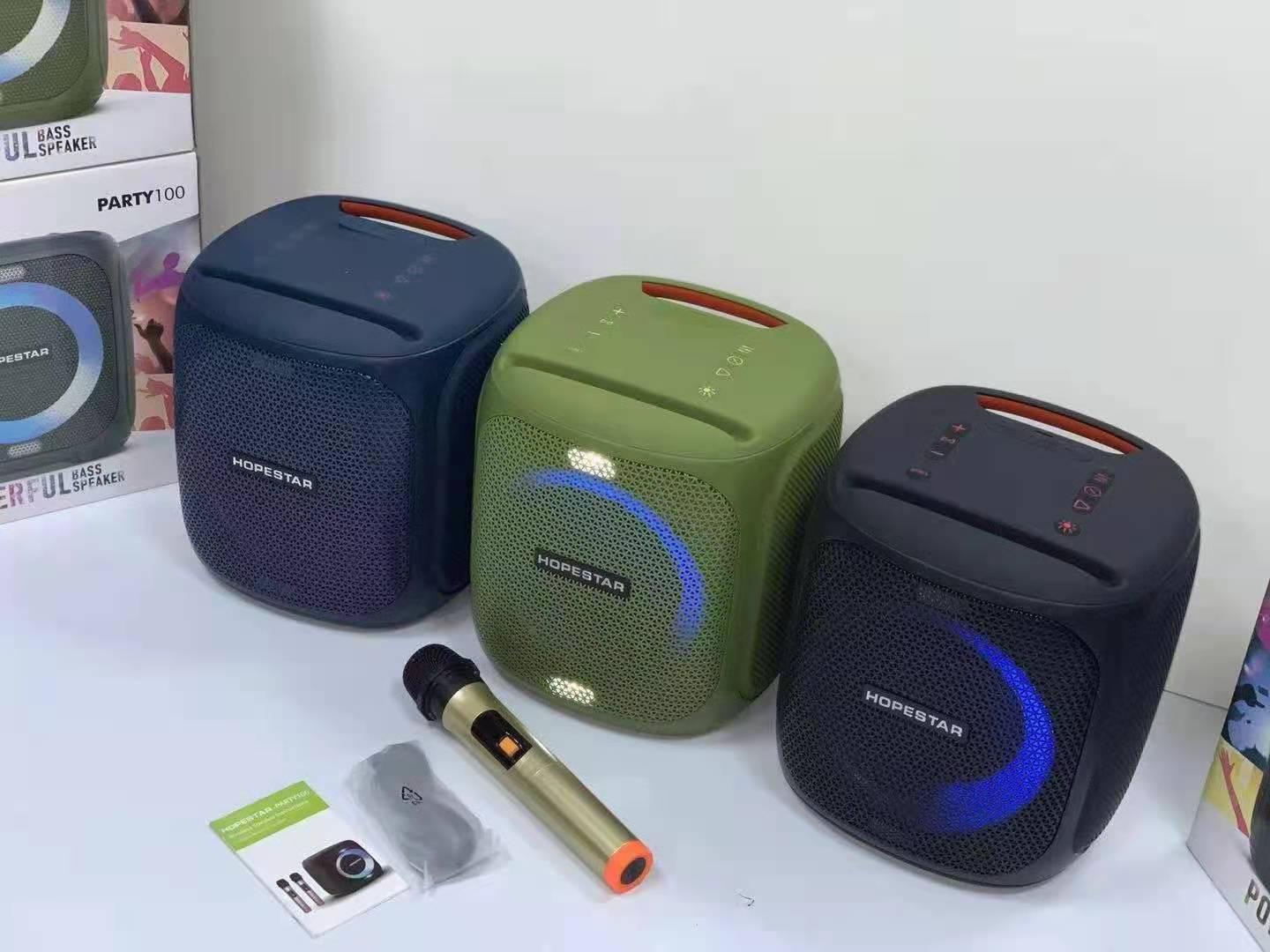 Micrô không dây siêu trầm EONKO 100W Loa Bluetooth Party với TF USB Power Bank Đèn nhấp nháy TWS IPX6 Màu sắc: đen PARTY100