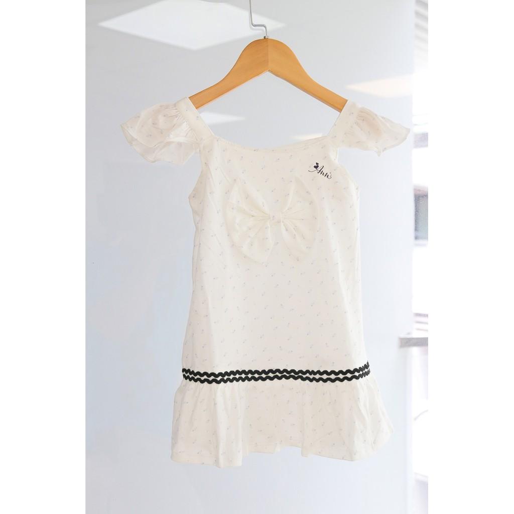 Đầm bé gái cotton 2 chiều tay cánh tiên