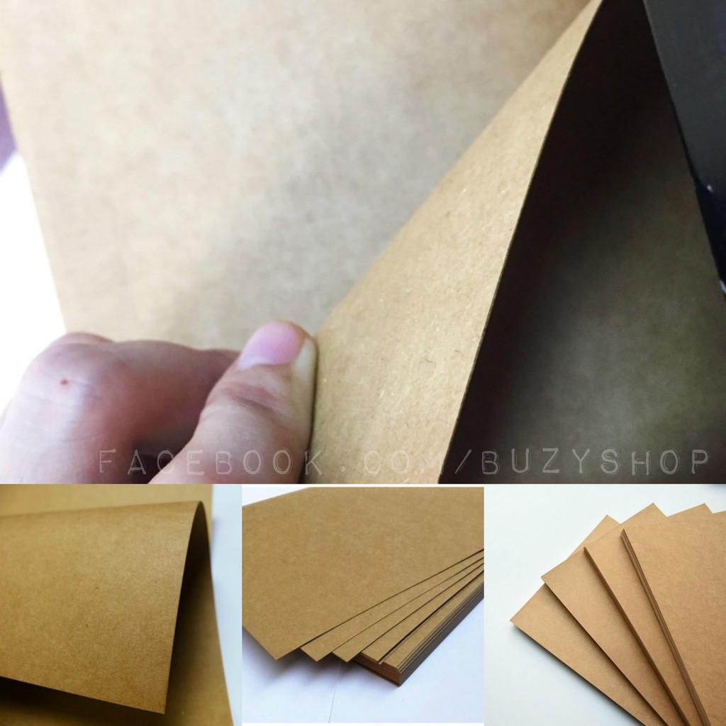 (xấp 10 tờ) giấy nâu, giấy xi măng, giấy kraft dày 300gsm [handmade, thiệp, scrapbook, lovebox