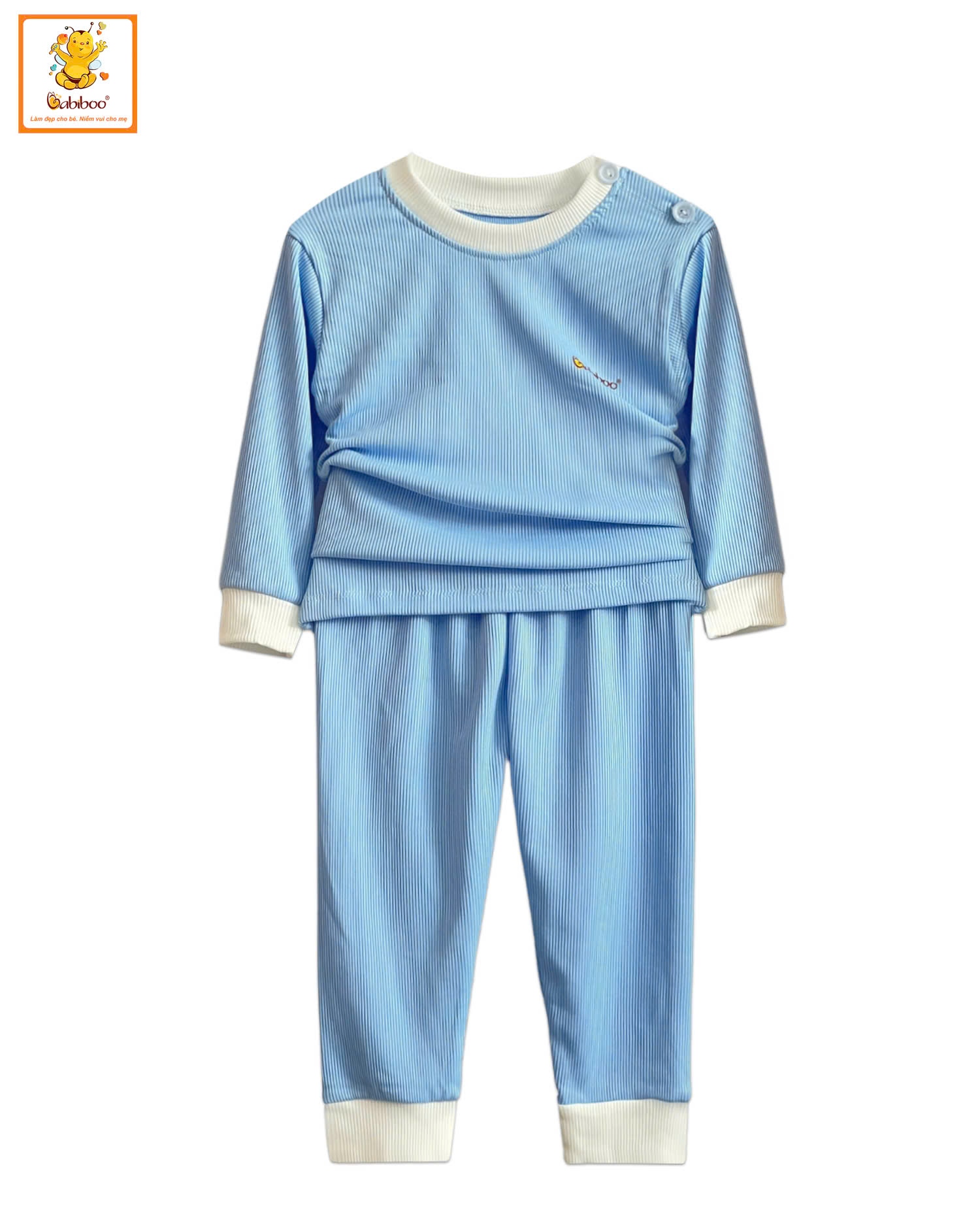 Bộ quần áo cho bé trai bé gái BABIBOO chất Vải Viscose bo gân , êm ái &amp; mềm mịn BTK50