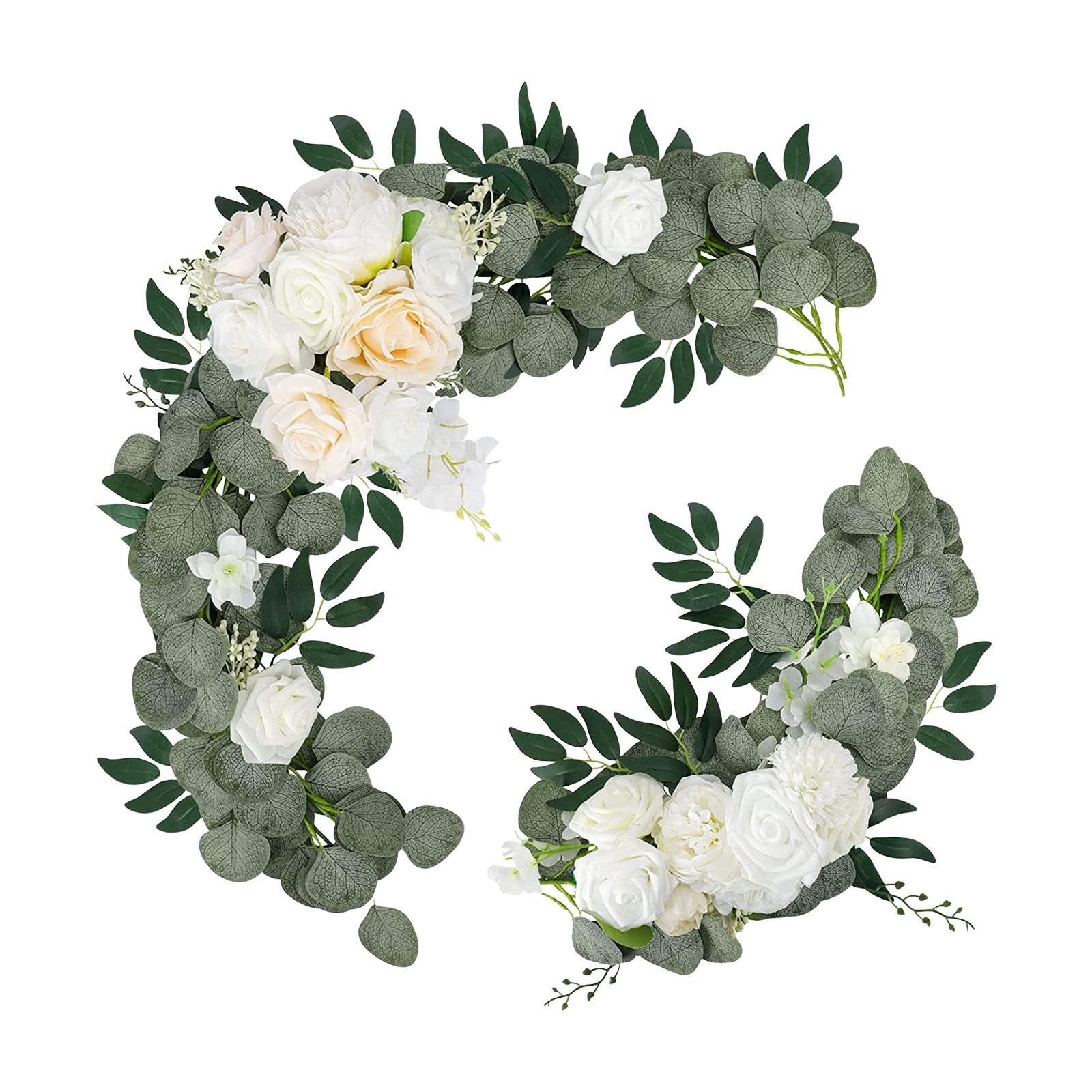 2x Artificial Wedding Arch Flower Wedding Welcome Signs for Home Arrangement