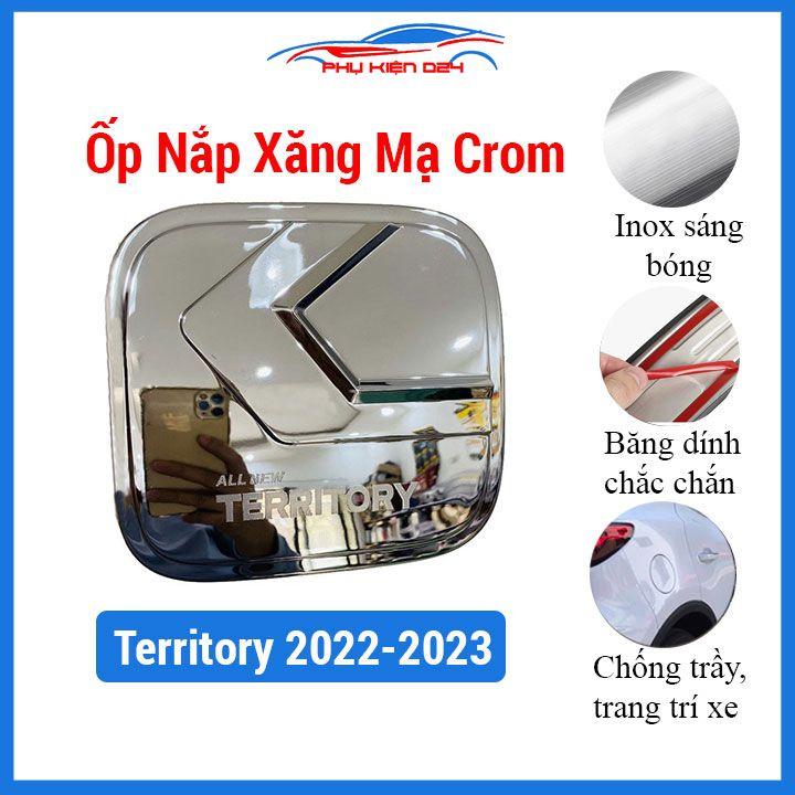 Ốp nắp bình xăng mạ Crom Territory 2022-2023-2024 chống trầy trang trí ô tô