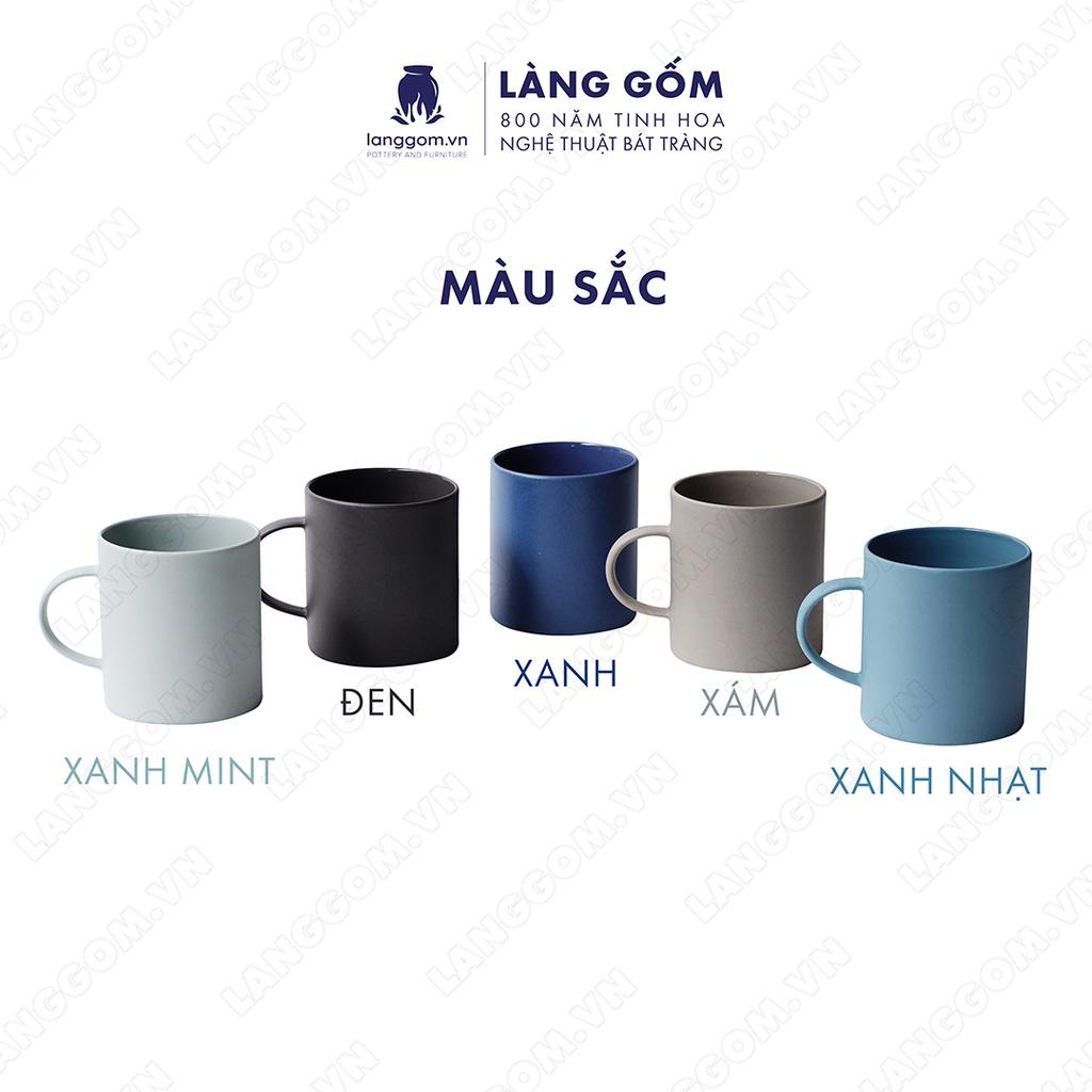 Cốc tách, ly uống nước kiểu có quai chất liệu gốm sứ Bát Tràng cao cấp - Làng Gốm Bát Tràng