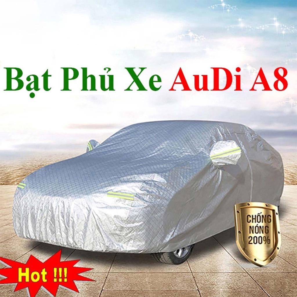 Bạt Phủ Xe Ô Tô Audi A8 - Bạt Phủ Ô Tô 5 Chỗ 3 Lớp Cao Cấp Chống Mưa, Chống Nắng, Chống Cháy Loại 1