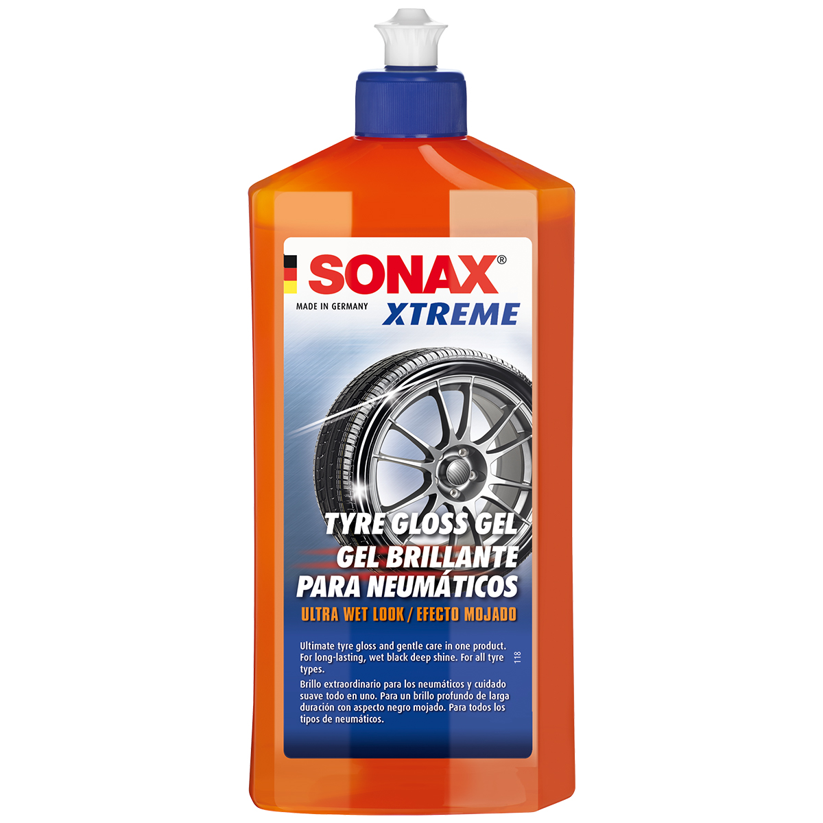 Gel dưỡng lốp và tạo độ bóng lốp xe Tyre Gloss Gel Xtreme Sonax 235241 500ml - Bảo vệ lốp xe, chống nứt bạc màu, tác dụng kéo dài, dạng gel tiên tiến thế hệ mới