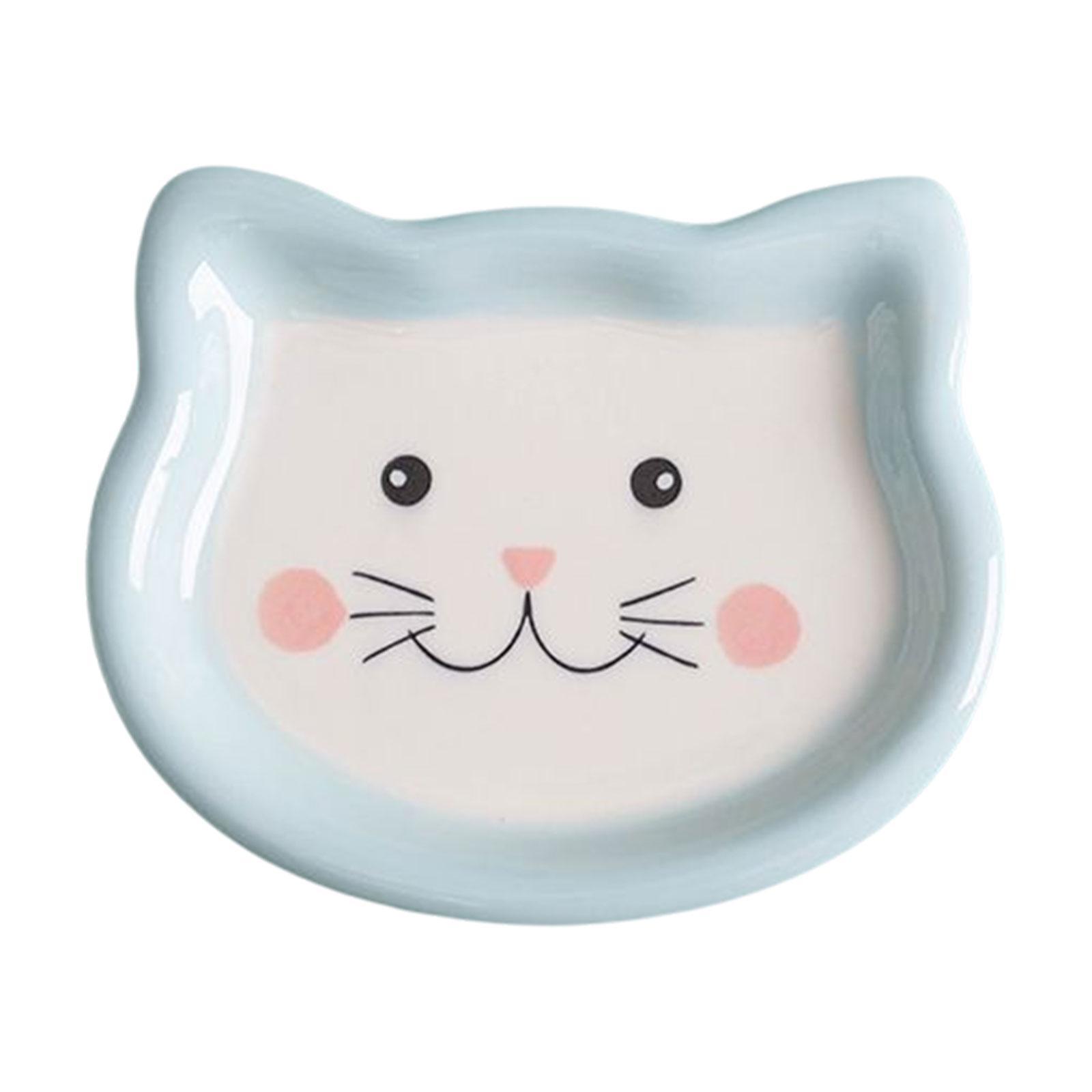 2pcs Cat Bowl Dish Pet Feeding Plate Chinchilla Bowl Small