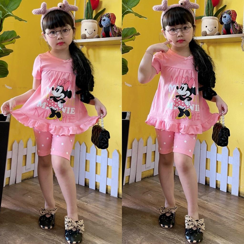 Bộ Babydoll cotton borip xuất mịn mát cho bé Gái, Hình in sắc nét, họa tiết Hot hit bé nào cũng mê tít