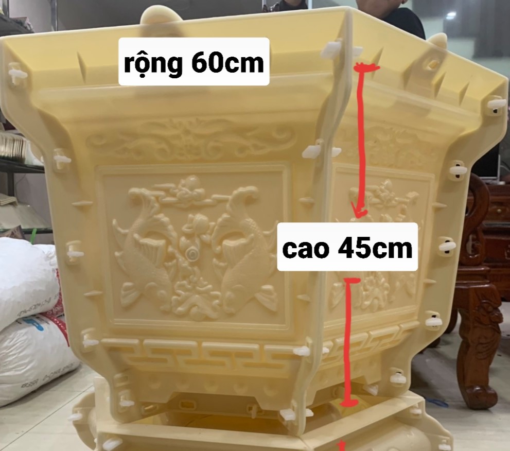 Khuôn đúc chậu cảnh lục giác 60