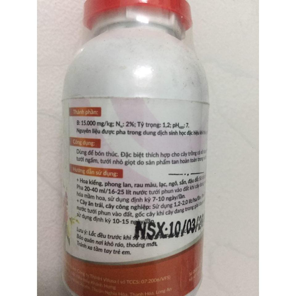 Phân bón vi lượng ViF-Flower thúc đẩy ra hoa và nuôi hoa lọ 100ml