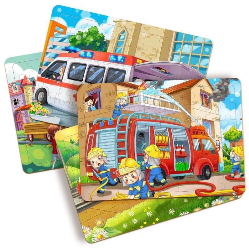 Tranh Ghép Hình Puzzle 60 mảnh gỗ giúp bé phát triển tư duy, tăng khả năng ghi nhớ (mẫu ngẫu nhiên)