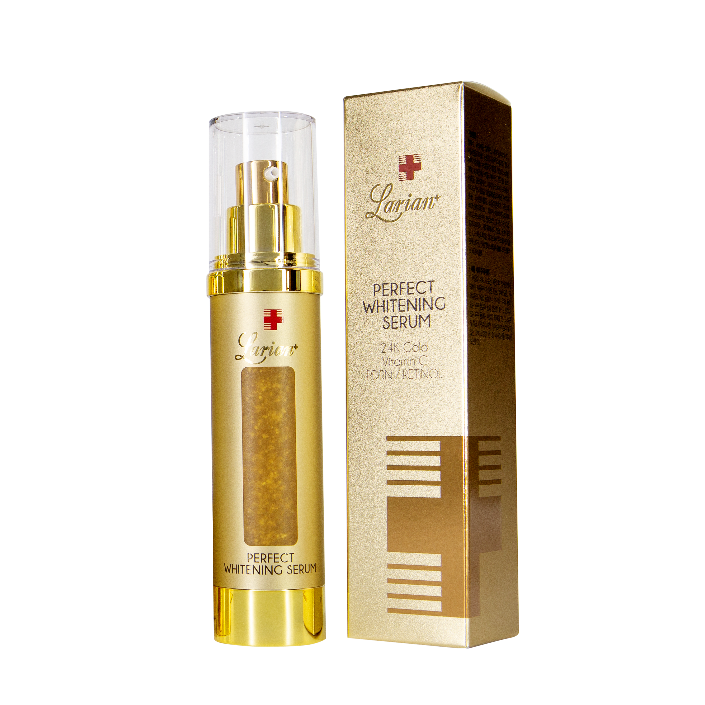 Serum Vitamin C vàng 24k Larian lọ 50ml (Phục hồi trắng sáng, đào thải hắc sắc tố làm đồng đều màu da)