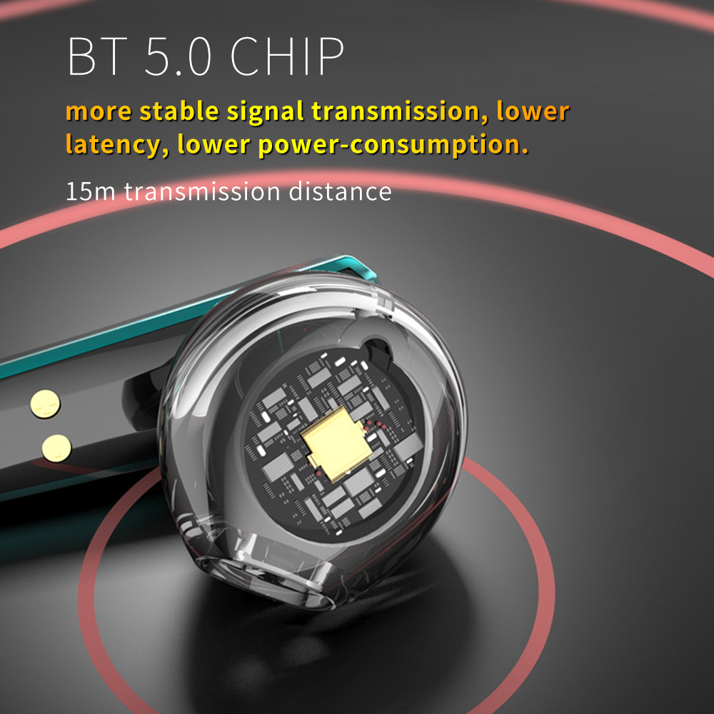 Tai Nghe Nhét Tai Không Dây BT5.0 Có Hộp Sạc Màn Hình LED Kỹ Thuật Số