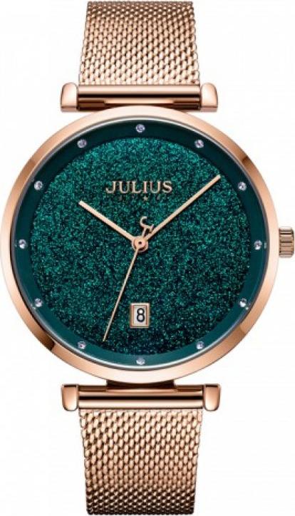 ĐỒNG HỒ NỮ JS-003C JULIUS STAR HÀN QUỐC DÂY THÉP (ĐỒNG MẶT XANH)