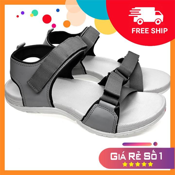 Giày Sandal Nam Việt Thủy Quai Ngang Xám - VT018