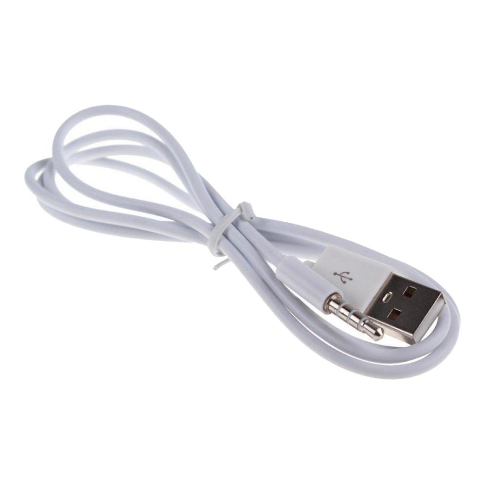 3x 3.5mm Male AUX Audio To USB 2.0 Male Charge Cable Cord