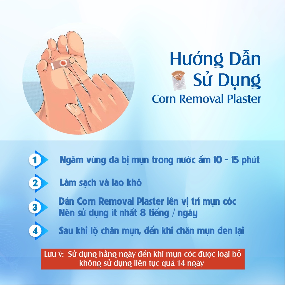 Miếng Dán Mụn Cóc Corn plaster KangDi Fobe Tại Nhà Ngăn Chặn Mụn Cóc Hiệu Quả Không Tái Phát Hộp 6 Miếng