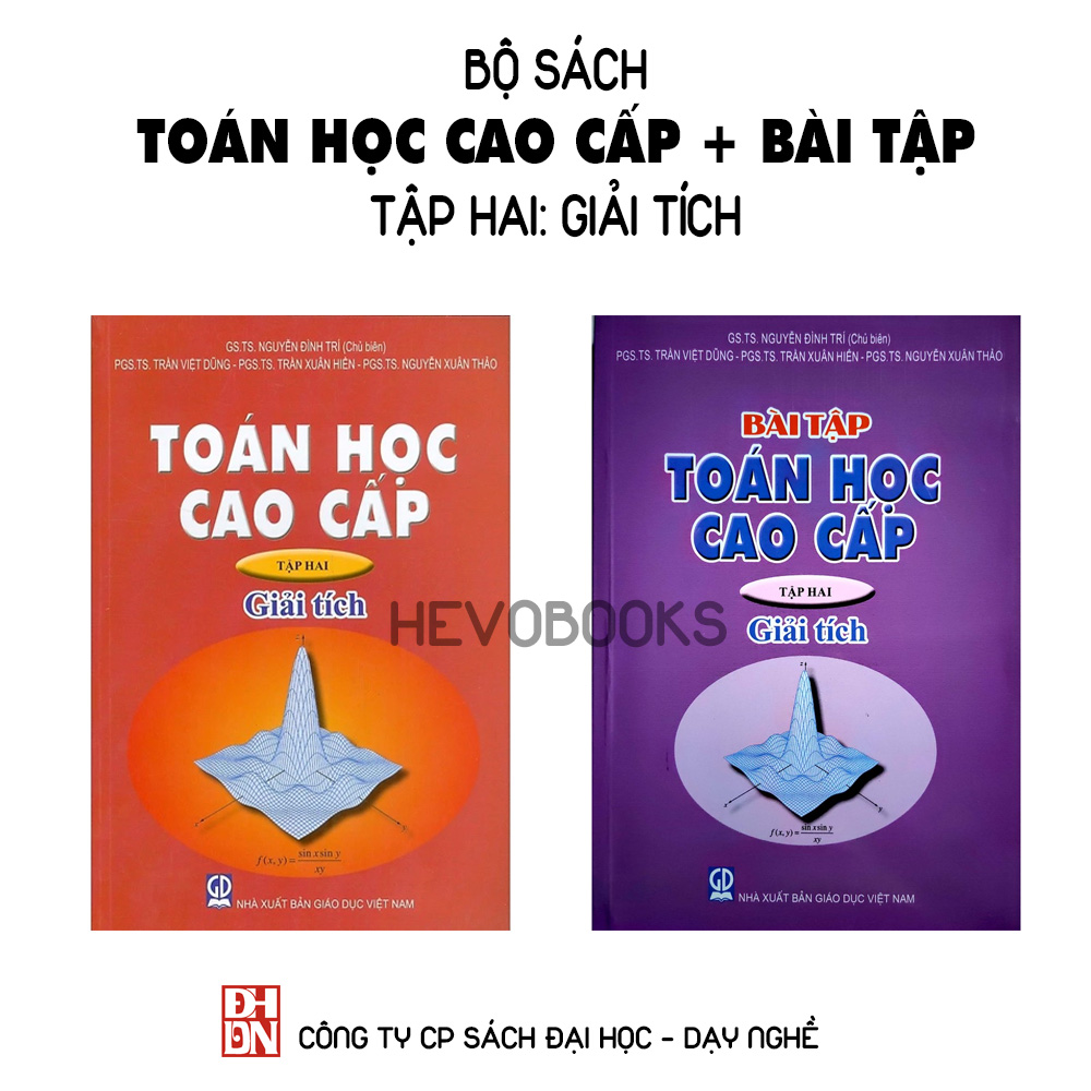 Combo Sách Toán học cao cấp tập 2 + Bài tập: Giải tích