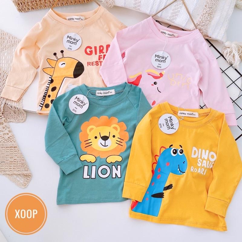 BỘ DÀI TAY MINKY MOM 100% COTTON NÉ QUẦN IN HOẠ TIẾT HƯƠU VÀNG