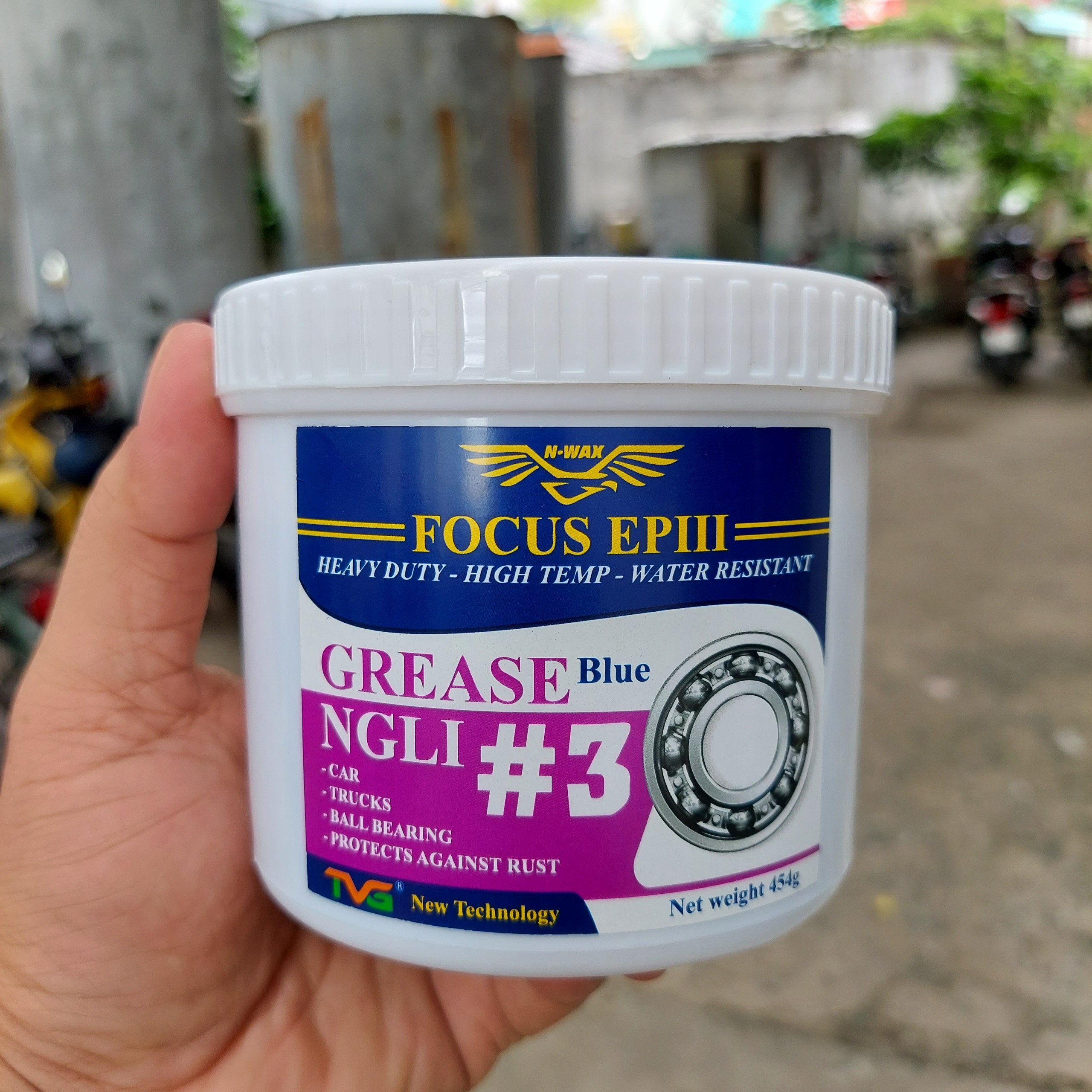 [MỠ BÒ XANH CHỊU NHIỆT CAO- KHÁNG NƯỚC] FOCUS EPIII GREASE BLUE NGLI#3 454 GAM