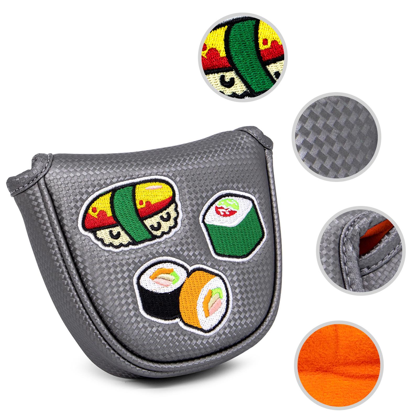 Golf Mallet Putter Head Cover Golf Club Headcover for Most Putter Gray