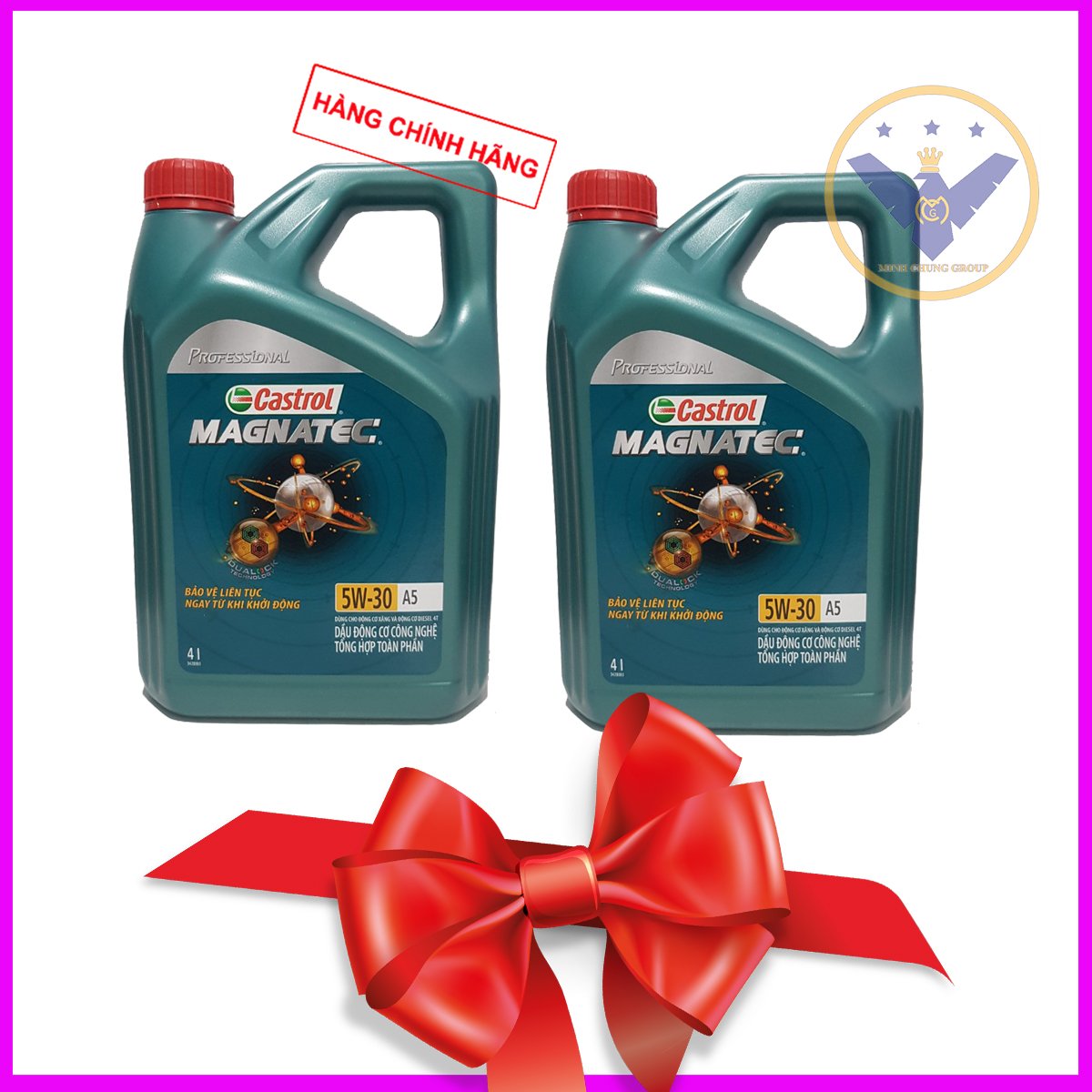 {Quà tặng} COMBO 2 dầu nhớt tổng hợp Castrol Magnatec Professional 5W-30 tặng 1 lọc nhớt cho xe Ford Transit